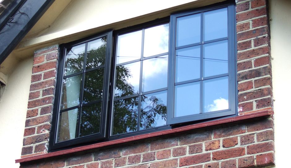 Exterior of Black Windows on Redbrick House
