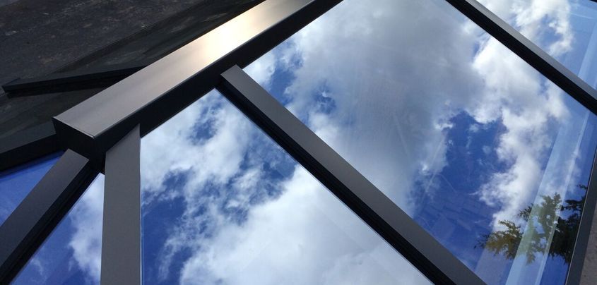 Top-Down View Looking Through a Skylight