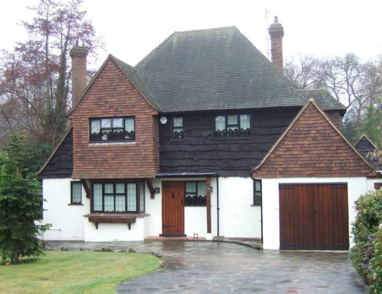 Exterior of Traditional Tudor Style House