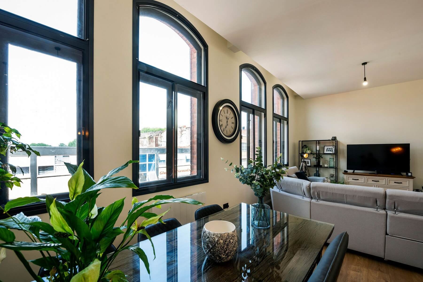 Modern Living Room With Big Windows